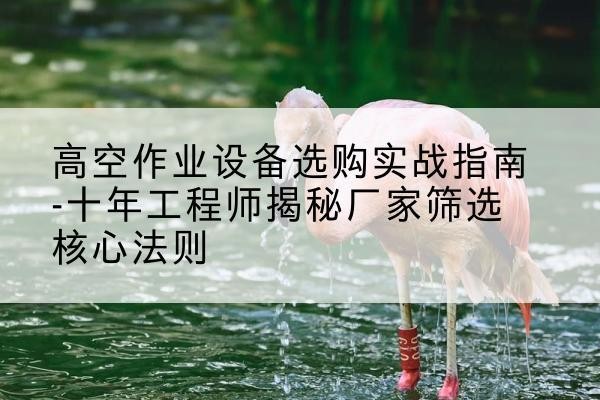织金剪叉式升降机厂家-高空作业设备选购实战指南-十年工程师揭秘厂家筛选核心法则